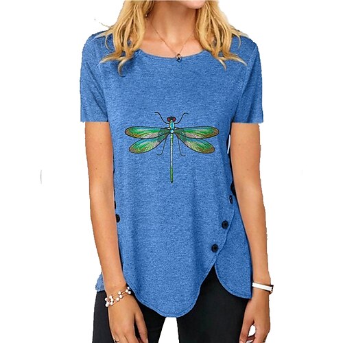 Women's Blouse Shirt Green Blue Purple Animal Button Short Sleeve Casual Daily Casual Round Neck Regular Loose Fit Plus Size S
Women's Blouse Shirt Green Blue Purple Animal Button Short Sleeve Casual Daily Casual Round Neck Regular Loose Fit Plus Size S