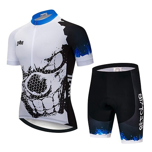 21Grams Men's Cycling Jersey with Shorts Short Sleeve Mountain Bike MTB Road Bike Cycling Black White Skull Bike Clothing Suit 3D Pad Breathable Quick Dry Moisture Wicking Back Pocket Polyester
21Grams Men's Cycling Jersey with Shorts Short Sleeve Mountain Bike MTB Road Bike Cycling Black White Skull Bike Clothing Suit 3D Pad Breathable Quick Dry Moisture Wicking Back Pocket Polyester
