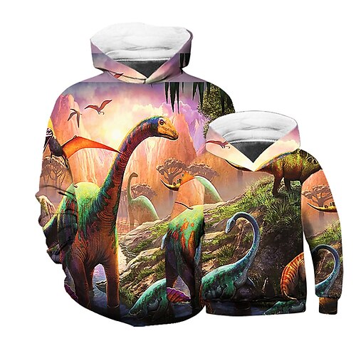 Dad and Son Hoodie Dinosaur Animal Street Print Yellow Long Sleeve Active Matching Outfits
Dad and Son Hoodie Dinosaur Animal Street Print Yellow Long Sleeve Active Matching Outfits