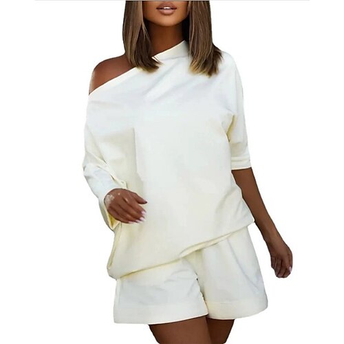 Women's Loungewear Sets Nighty 2 Pieces Pure Color Simple Comfort Home Daily Cotton Blend Crew Neck Long Sleeve Shorts Winter Fall Green Orange
Women's Loungewear Sets Nighty 2 Pieces Pure Color Simple Comfort Home Daily Cotton Blend Crew Neck Long Sleeve Shorts Winter Fall Green Orange