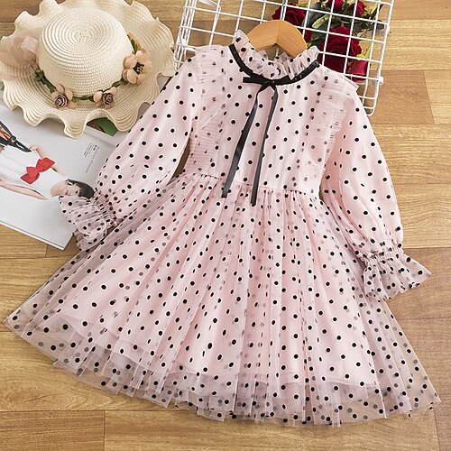 Kids Girls' Dress Paisley Tulle Dress Knee-length Dress Party Mesh Long Sleeve Cute Dress 2-8 Years Spring Pink Beige
Kids Girls' Dress Paisley Tulle Dress Knee-length Dress Party Mesh Long Sleeve Cute Dress 2-8 Years Spring Pink Beige