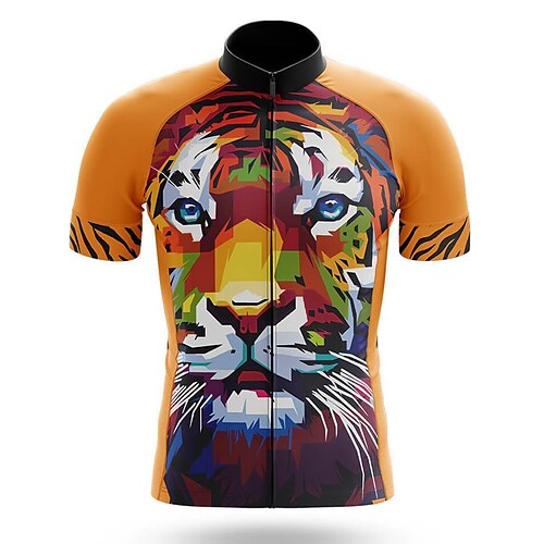21Grams Men's Cycling Jersey Short Sleeve Bike Top with 3 Rear Pockets Mountain Bike MTB Road Bike Cycling Breathable Quick Dry Moisture Wicking Reflective Strips Yellow Tiger Polyester Spandex Sports
21Grams Men's Cycling Jersey Short Sleeve Bike Top with 3 Rear Pockets Mountain Bike MTB Road Bike Cycling Breathable Quick Dry Moisture Wicking Reflective Strips Yellow Tiger Polyester Spandex Sports