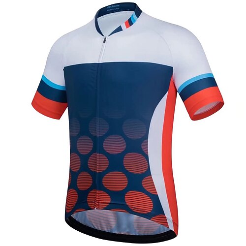 21Grams Men's Cycling Jersey Short Sleeve Bike Top with 3 Rear Pockets Mountain Bike MTB Road Bike Cycling Breathable Quick Dry Moisture Wicking Reflective Strips Blue White Stripes Geometic
21Grams Men's Cycling Jersey Short Sleeve Bike Top with 3 Rear Pockets Mountain Bike MTB Road Bike Cycling Breathable Quick Dry Moisture Wicking Reflective Strips Blue White Stripes Geometic