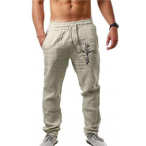 Men's Trousers Beach Pants Elastic Drawstring Design Front Pocket Straight Leg Graphic Prints Flower / Floral Comfort Soft Casual Daily Cotton Blend Fashion Designer Beige / Elasticity
Men's Trousers Beach Pants Elastic Drawstring Design Front Pocket Straight Leg Graphic Prints Flower / Floral Comfort Soft Casual Daily Cotton Blend Fashion Designer Beige / Elasticity
