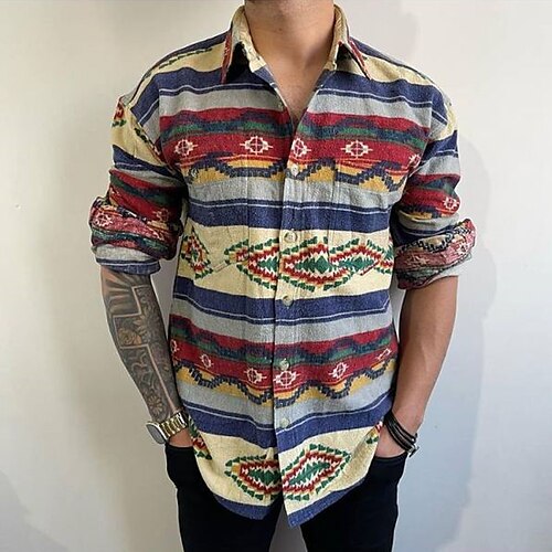 Men's Shirt Vintage Turndown Street Casual Button-Down Long Sleeve Tops Casual Fashion Comfortable Beach Wine Blue Pink
Men's Shirt Vintage Turndown Street Casual Button-Down Long Sleeve Tops Casual Fashion Comfortable Beach Wine Blue Pink