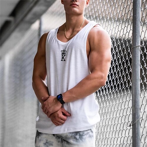 Men's Tank Top Vest Graphic Letter Crew Neck White Hot Stamping Street Casual Short Sleeve Print Clothing Apparel Basic Fashion Classic Comfortable / Summer / Summer / Sports
Men's Tank Top Vest Graphic Letter Crew Neck White Hot Stamping Street Casual Short Sleeve Print Clothing Apparel Basic Fashion Classic Comfortable / Summer / Summer / Sports