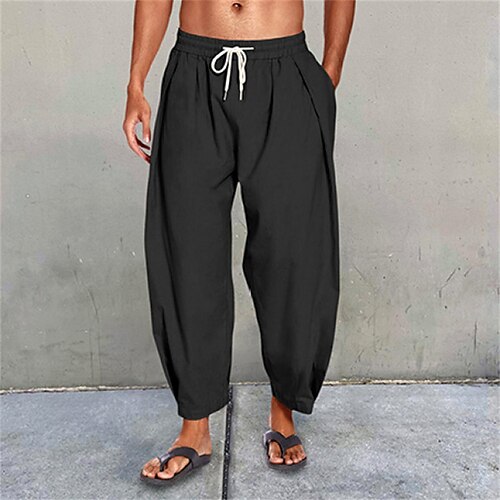 Men's Trousers Track Pants Baggy Casual Pants Drawstring Elastic Waist Solid Colored Windproof Breathable Casual Daily Holiday Fashion Simple Green Blue Micro-elastic
Men's Trousers Track Pants Baggy Casual Pants Drawstring Elastic Waist Solid Colored Windproof Breathable Casual Daily Holiday Fashion Simple Green Blue Micro-elastic