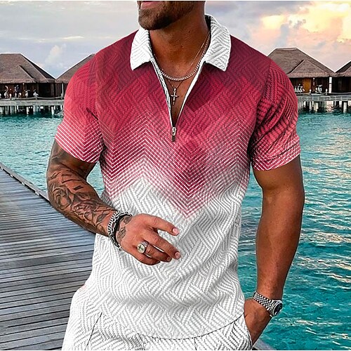 Men's Collar Polo Shirt Golf Shirt Floral Turndown Pink White Black 3D Print Casual Daily Short Sleeve Zipper Print Clothing Apparel Fashion Designer Casual Breathable / Sports
Men's Collar Polo Shirt Golf Shirt Floral Turndown Pink White Black 3D Print Casual Daily Short Sleeve Zipper Print Clothing Apparel Fashion Designer Casual Breathable / Sports