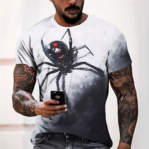 Men's Unisex T shirt Tee Spider Graphic Prints Crew Neck Gray 3D Print Outdoor Street Short Sleeve Print Clothing Apparel Sports Designer Casual Big and Tall / Summer / Summer
Men's Unisex T shirt Tee Spider Graphic Prints Crew Neck Gray 3D Print Outdoor Street Short Sleeve Print Clothing Apparel Sports Designer Casual Big and Tall / Summer / Summer