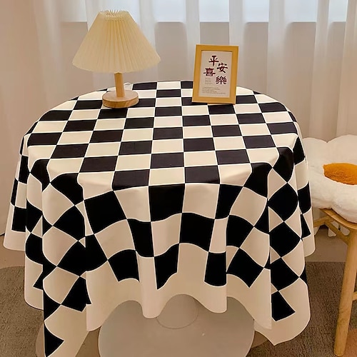 

Retro INS Plaid Table Cloth Japanese Fresh Checkered Tablecloth Bedroom Dormitory Dressing Table Mat Rectangular Tablecloth Desk Decor Background Fabric