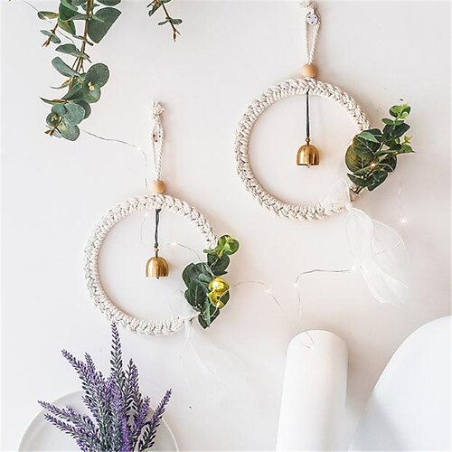 Bell Woven Pendant Children's room Layout Woven Door ring Handmade Cotton 2818cm
Bell Woven Pendant Children's room Layout Woven Door ring Handmade Cotton 2818cm