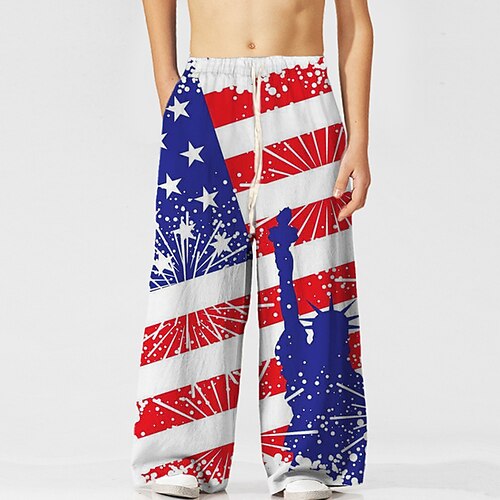 Kids Boys American Independence Day Pants Flag Active Drawstring Outdoor 3-10 Years Spring White
Kids Boys American Independence Day Pants Flag Active Drawstring Outdoor 3-10 Years Spring White