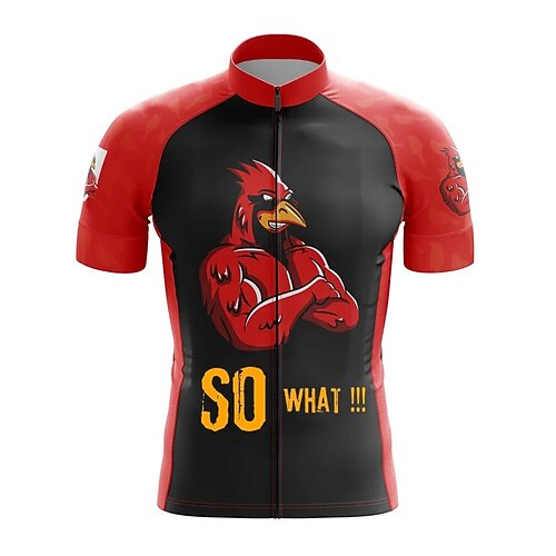 21Grams Men's Cycling Jersey Short Sleeve Bike Top with 3 Rear Pockets Mountain Bike MTB Road Bike Cycling Breathable Quick Dry Moisture Wicking Reflective Strips Black Red Cartoon Polyester Spandex
21Grams Men's Cycling Jersey Short Sleeve Bike Top with 3 Rear Pockets Mountain Bike MTB Road Bike Cycling Breathable Quick Dry Moisture Wicking Reflective Strips Black Red Cartoon Polyester Spandex