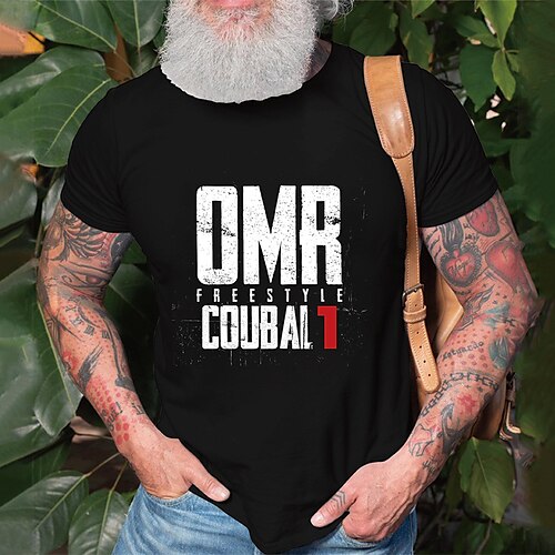 Men's T shirt Tee Hot Stamping Graphic Patterned Letter Crew Neck Casual Daily Print Short Sleeve Tops Designer Fashion Vintage Big and Tall Black Gray Red / Summer
Men's T shirt Tee Hot Stamping Graphic Patterned Letter Crew Neck Casual Daily Print Short Sleeve Tops Designer Fashion Vintage Big and Tall Black Gray Red / Summer