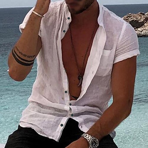 Herren leinenhemd Hemd Sommerhemd Strandhemd Weiß Blau Khaki Kurzarm Feste Farbe Umlegekragen Frühling Sommer Täglich Hawaiianisch Bekleidung Button-Down
Herren leinenhemd Hemd Sommerhemd Strandhemd Weiß Blau Khaki Kurzarm Feste Farbe Umlegekragen Frühling Sommer Täglich Hawaiianisch Bekleidung Button-Down
