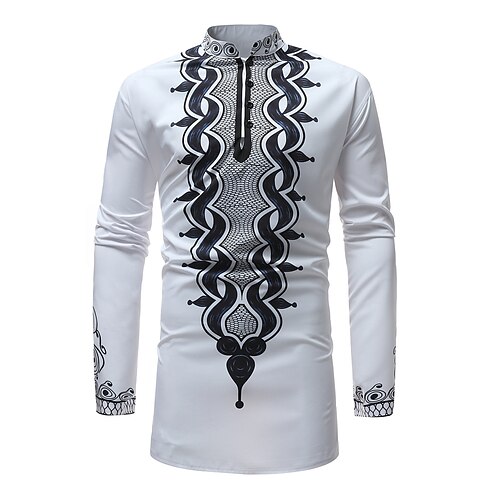 Adults Men's African Print Dashiki Shirt Modern African Outfits For Party Polyester Masquerade Shirt
Adults Men's African Print Dashiki Shirt Modern African Outfits For Party Polyester Masquerade Shirt