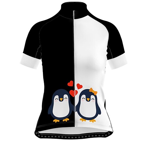 21Grams Women's Cycling Jersey Short Sleeve Bike Jersey Top with 3 Rear Pockets Mountain Bike MTB Road Bike Cycling Breathable Quick Dry Moisture Wicking Reflective Strips Black White Penguin
21Grams Women's Cycling Jersey Short Sleeve Bike Jersey Top with 3 Rear Pockets Mountain Bike MTB Road Bike Cycling Breathable Quick Dry Moisture Wicking Reflective Strips Black White Penguin