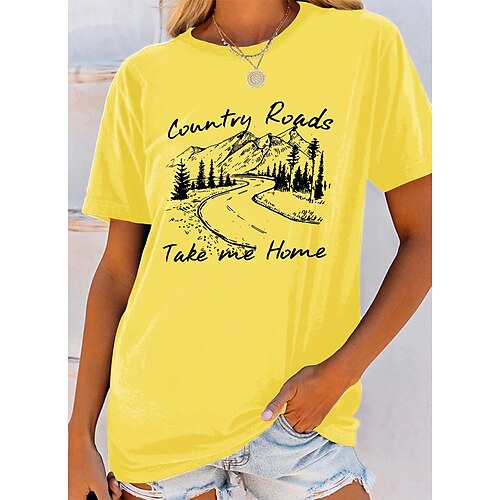 Women's Casual Weekend Painting T shirt Tee Graphic Text Short Sleeve Print Round Neck Basic Tops White Black Pink S
Women's Casual Weekend Painting T shirt Tee Graphic Text Short Sleeve Print Round Neck Basic Tops White Black Pink S