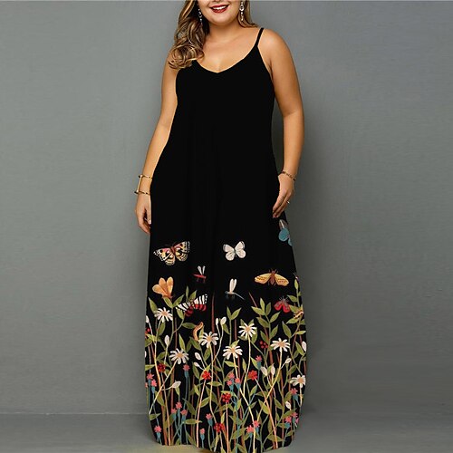 Women's Plus Size Curve Shift Dress Floral Round Neck Print Sleeveless Spring Summer Casual Maxi long Dress Daily Back to School Dress
Women's Plus Size Curve Shift Dress Floral Round Neck Print Sleeveless Spring Summer Casual Maxi long Dress Daily Back to School Dress