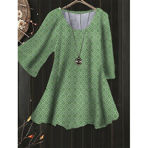 Women's Plus Size Tops Blouse Shirt Floral Print 3/4 Length Sleeve Crewneck Streetwear Daily Holiday Polyester Spring Summer Green Blue
Women's Plus Size Tops Blouse Shirt Floral Print 3/4 Length Sleeve Crewneck Streetwear Daily Holiday Polyester Spring Summer Green Blue