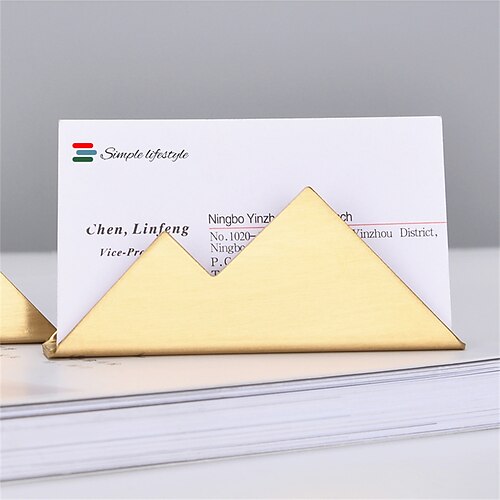 Nordic Minimalist Golden Stainless Steel Business Card Holder Desktop Set Mountain Peak Business Card Holder Business Office Decoration Business Card Holder
Nordic Minimalist Golden Stainless Steel Business Card Holder Desktop Set Mountain Peak Business Card Holder Business Office Decoration Business Card Holder