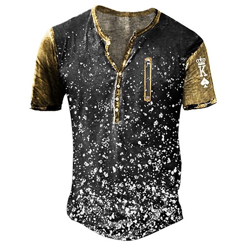 Men's Henley Shirt Tee T shirt Tee 3D Print Graphic Patterned Color Block Plus Size Henley Daily Sports Zipper Button-Down Short Sleeve Tops Designer Basic Casual Big and Tall Black / Summer
Men's Henley Shirt Tee T shirt Tee 3D Print Graphic Patterned Color Block Plus Size Henley Daily Sports Zipper Button-Down Short Sleeve Tops Designer Basic Casual Big and Tall Black / Summer