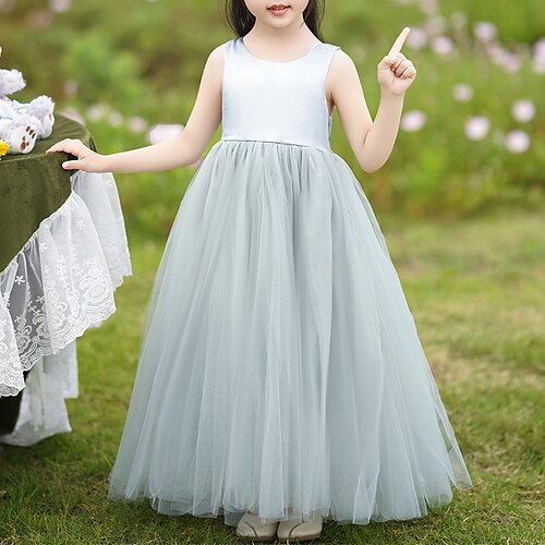 Kids Little Girls' Dress Plain Tulle Dress Party Mesh Lace Trims White Light gray Knee-length Sleeveless Beautiful Cute Dresses Valentines Summer Slim 4-13 Years
Kids Little Girls' Dress Plain Tulle Dress Party Mesh Lace Trims White Light gray Knee-length Sleeveless Beautiful Cute Dresses Valentines Summer Slim 4-13 Years