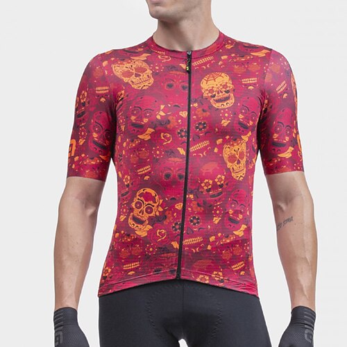 21Grams Men's Cycling Jersey Short Sleeve Bike Top with 3 Rear Pockets Mountain Bike MTB Road Bike Cycling Breathable Quick Dry Moisture Wicking Reflective Strips Red Skull Polyester Spandex Sports
21Grams Men's Cycling Jersey Short Sleeve Bike Top with 3 Rear Pockets Mountain Bike MTB Road Bike Cycling Breathable Quick Dry Moisture Wicking Reflective Strips Red Skull Polyester Spandex Sports