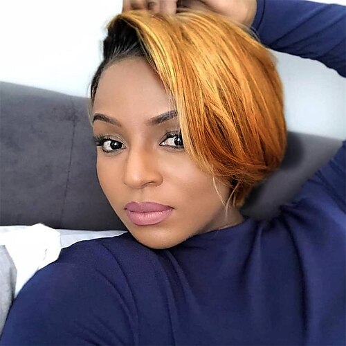1341 Pixie Short Cut Bob Lace Front Human Hair Wigs With Baby Hair 150% Density Brazilian Non-Remy Medium Ratio
1341 Pixie Short Cut Bob Lace Front Human Hair Wigs With Baby Hair 150% Density Brazilian Non-Remy Medium Ratio