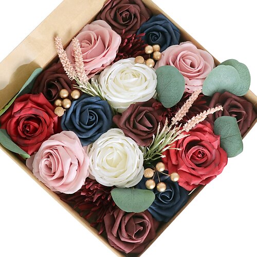 European-style Wedding Boxed Flowers Holiday Party Gift Flower Box Simulation Flower Diy Home Bouquet Wedding Bridal Hand Flower Different Color
European-style Wedding Boxed Flowers Holiday Party Gift Flower Box Simulation Flower Diy Home Bouquet Wedding Bridal Hand Flower Different Color