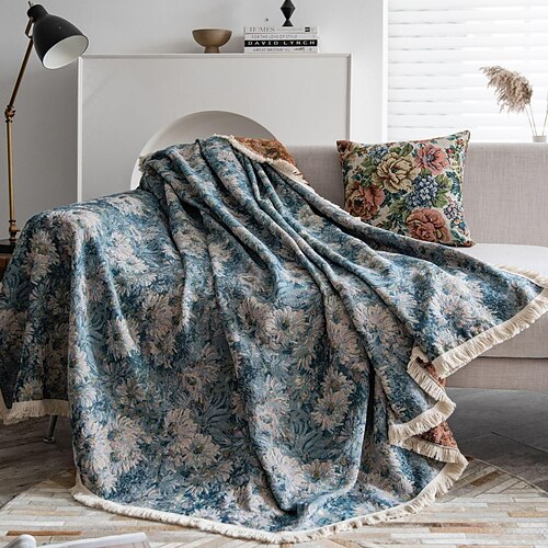 Soft Sofa Throw Blanket, Large Cotton Blanket with Tassel Decoration, Decorative Floral Pattern Throw Blanket for Couch/Sofa/Bed,Photo Background Blankets
Soft Sofa Throw Blanket, Large Cotton Blanket with Tassel Decoration, Decorative Floral Pattern Throw Blanket for Couch/Sofa/Bed,Photo Background Blankets