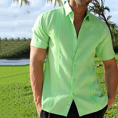 Men's Shirt Solid Color Turndown Street Daily Button-Down Short Sleeve Tops Casual Fashion Breathable Comfortable Green
Men's Shirt Solid Color Turndown Street Daily Button-Down Short Sleeve Tops Casual Fashion Breathable Comfortable Green