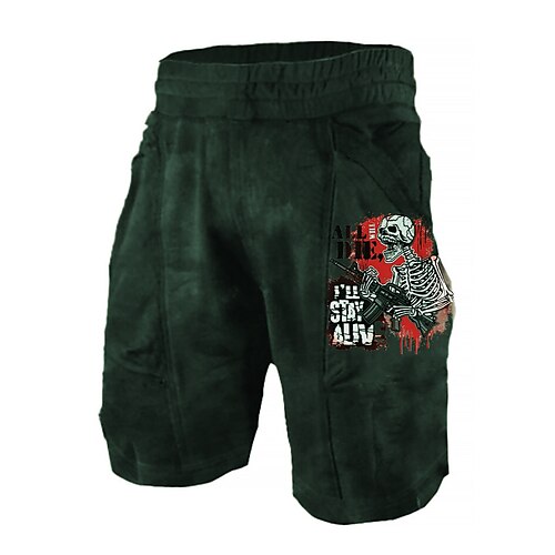 Men's Designer Classic Style Active Shorts 3D Print Pocket Elastic Waist Short Pants Sports Outdoor Casual Micro-elastic Graphic Prints Skull Comfort Breathable Mid Waist Army Green S M L XL XXL
Men's Designer Classic Style Active Shorts 3D Print Pocket Elastic Waist Short Pants Sports Outdoor Casual Micro-elastic Graphic Prints Skull Comfort Breathable Mid Waist Army Green S M L XL XXL