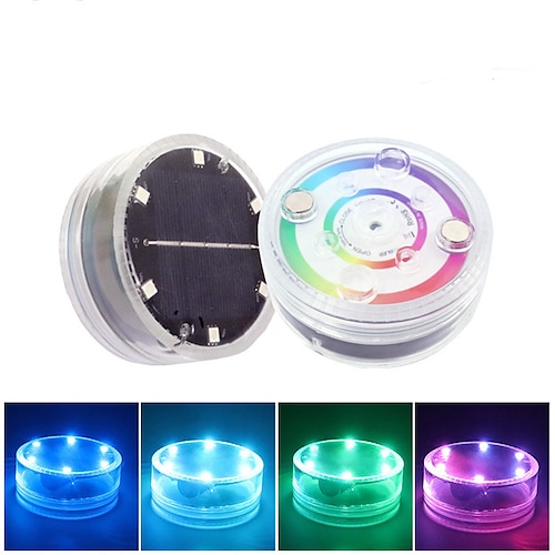 

Underwater Lights Floating Pool Lights Submersible Solar Remote Controlled Decorative Color-changing 2 V Swimming Pool Courtyard Garden 6 LED Beads 1pc 0.2W
