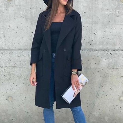 Women's Trench Coat Coat Long Pocket Coat Black Pink Khaki Casual Street Fall Buttoned Front Flat collar Regular Fit S M L XL XXL 3XL / Winter
Women's Trench Coat Coat Long Pocket Coat Black Pink Khaki Casual Street Fall Buttoned Front Flat collar Regular Fit S M L XL XXL 3XL / Winter