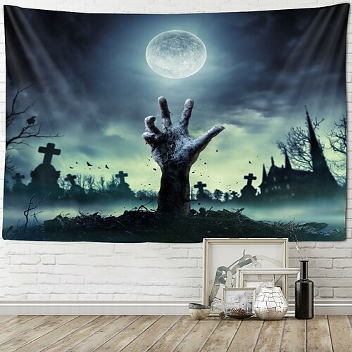 Halloween Tapestry Decoration Art Blanket Curtain Hanging Home Bedroom Living Room Decoration Horror Zombie Skeleton
Halloween Tapestry Decoration Art Blanket Curtain Hanging Home Bedroom Living Room Decoration Horror Zombie Skeleton