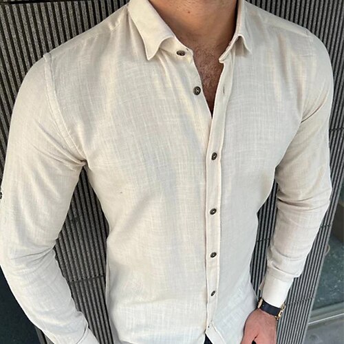 Men's Dress Shirt Solid Color Turndown Gray Wedding Work Long Sleeve Button-Down Clothing Apparel Fashion Business Comfortable Smart Casual
Men's Dress Shirt Solid Color Turndown Gray Wedding Work Long Sleeve Button-Down Clothing Apparel Fashion Business Comfortable Smart Casual