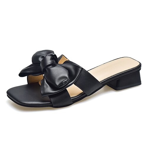 Femme Sandales Eté Noeud Talon bloc Cuir PU Mocassins Couleur Pleine Noir Blanche
Femme Sandales Eté Noeud Talon bloc Cuir PU Mocassins Couleur Pleine Noir Blanche