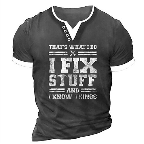 Men's T shirt Tee 3D Print Graphic Patterned Slogan V Neck Street Daily Button-Down Print Short Sleeve Tops Designer Casual Fashion Gray
Men's T shirt Tee 3D Print Graphic Patterned Slogan V Neck Street Daily Button-Down Print Short Sleeve Tops Designer Casual Fashion Gray