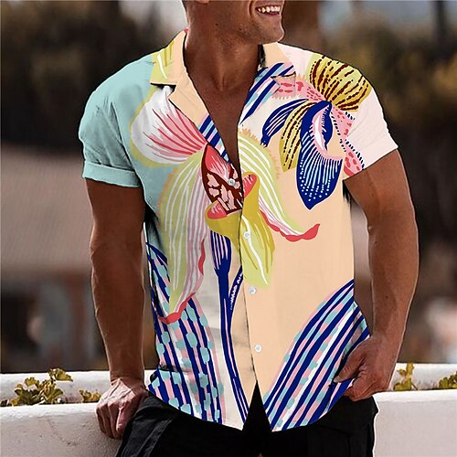Men's Shirt 3D Print Floral Turndown Street Casual Button-Down Print Short Sleeve Tops Designer Casual Fashion Breathable Beige / Summer / Spring / Summer
Men's Shirt 3D Print Floral Turndown Street Casual Button-Down Print Short Sleeve Tops Designer Casual Fashion Breathable Beige / Summer / Spring / Summer