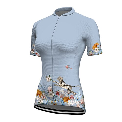 21Grams Women's Cycling Jersey Short Sleeve Bike Top with 3 Rear Pockets Mountain Bike MTB Road Bike Cycling Breathable Quick Dry Moisture Wicking Reflective Strips Blue Cat Floral Botanical
21Grams Women's Cycling Jersey Short Sleeve Bike Top with 3 Rear Pockets Mountain Bike MTB Road Bike Cycling Breathable Quick Dry Moisture Wicking Reflective Strips Blue Cat Floral Botanical