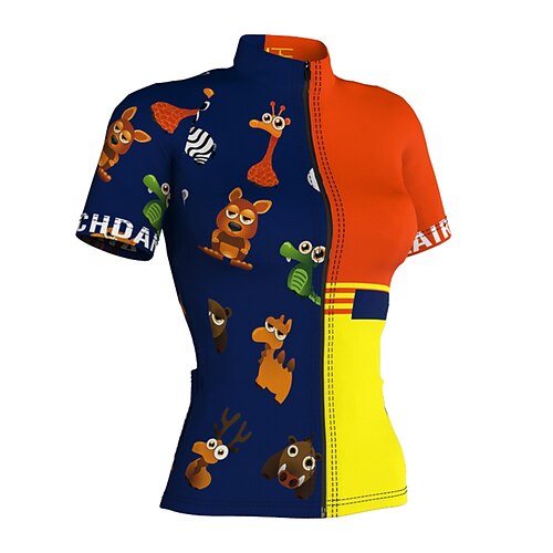 21Grams Women's Cycling Jersey Short Sleeve Bike Top with 3 Rear Pockets Mountain Bike MTB Road Bike Cycling Breathable Quick Dry Moisture Wicking Reflective Strips Dark Navy Animal Polyester Spandex
21Grams Women's Cycling Jersey Short Sleeve Bike Top with 3 Rear Pockets Mountain Bike MTB Road Bike Cycling Breathable Quick Dry Moisture Wicking Reflective Strips Dark Navy Animal Polyester Spandex