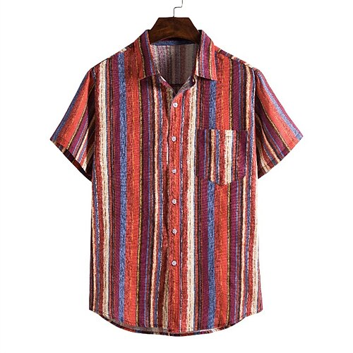Men's Shirt 3D Print Striped Graphic Patterned Turndown Street Daily 3D Button-Down Short Sleeve Tops Casual Fashion Comfortable Blue Yellow Red
Men's Shirt 3D Print Striped Graphic Patterned Turndown Street Daily 3D Button-Down Short Sleeve Tops Casual Fashion Comfortable Blue Yellow Red