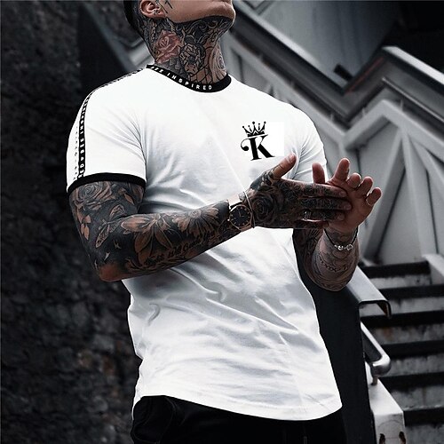 Men's Unisex T shirt Tee Hot Stamping Graphic Prints Letter Crew Neck Street Daily Print Short Sleeve Tops Designer Casual Big and Tall Sports White / Summer
Men's Unisex T shirt Tee Hot Stamping Graphic Prints Letter Crew Neck Street Daily Print Short Sleeve Tops Designer Casual Big and Tall Sports White / Summer