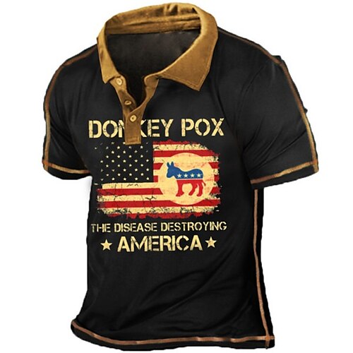 Men's Collar Polo Shirt Golf Shirt National Flag Turndown Black 3D Print Outdoor Street Short Sleeves Button-Down Print Clothing Apparel Fashion Casual Breathable / Summer / Spring / Summer
Men's Collar Polo Shirt Golf Shirt National Flag Turndown Black 3D Print Outdoor Street Short Sleeves Button-Down Print Clothing Apparel Fashion Casual Breathable / Summer / Spring / Summer