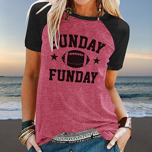 Women's T shirt Tee Text Baseball Casual Weekend Painting T shirt Tee Short Sleeve Print Round Neck Basic Essential Green Blue Gray S
Women's T shirt Tee Text Baseball Casual Weekend Painting T shirt Tee Short Sleeve Print Round Neck Basic Essential Green Blue Gray S