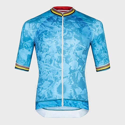 21Grams Men's Cycling Jersey Short Sleeve Bike Top with 3 Rear Pockets Mountain Bike MTB Road Bike Cycling Breathable Quick Dry Moisture Wicking Reflective Strips Blue Rainbow Polyester Spandex Sports
21Grams Men's Cycling Jersey Short Sleeve Bike Top with 3 Rear Pockets Mountain Bike MTB Road Bike Cycling Breathable Quick Dry Moisture Wicking Reflective Strips Blue Rainbow Polyester Spandex Sports