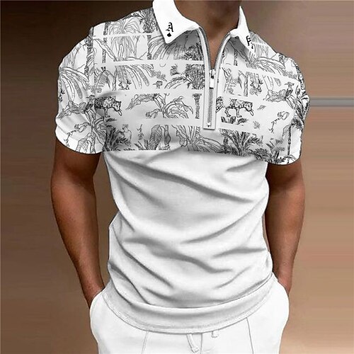 Men's Collar Polo Shirt Golf Shirt Plants Turndown White 3D Print Outdoor Street Short Sleeves Zipper Print Clothing Apparel Fashion Designer Casual Breathable / Summer / Spring / Summer
Men's Collar Polo Shirt Golf Shirt Plants Turndown White 3D Print Outdoor Street Short Sleeves Zipper Print Clothing Apparel Fashion Designer Casual Breathable / Summer / Spring / Summer
