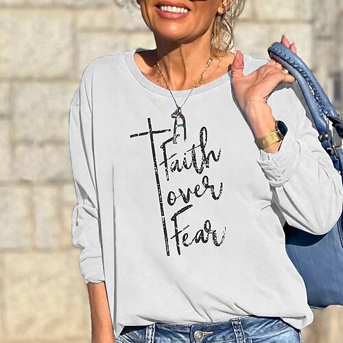 Women's Sweatshirt Pullover Text Print Daily Sports Hot Stamping Active Streetwear Hoodies Sweatshirts White
Women's Sweatshirt Pullover Text Print Daily Sports Hot Stamping Active Streetwear Hoodies Sweatshirts White
