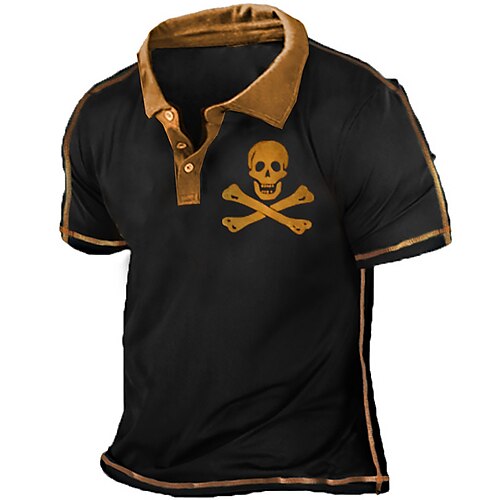 Men's Collar Polo Shirt Golf Shirt Skull Turndown Black 3D Print Outdoor Street Short Sleeves Button-Down Print Clothing Apparel Fashion Designer Casual Breathable / Summer / Spring / Summer
Men's Collar Polo Shirt Golf Shirt Skull Turndown Black 3D Print Outdoor Street Short Sleeves Button-Down Print Clothing Apparel Fashion Designer Casual Breathable / Summer / Spring / Summer